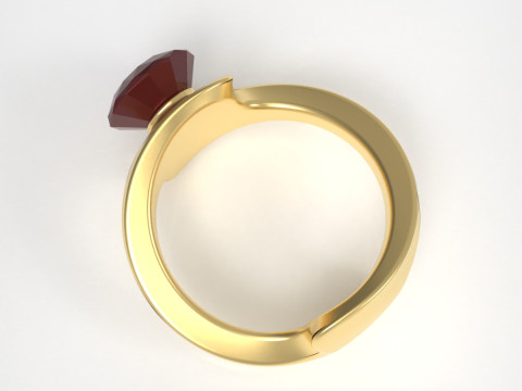 Anello di diamanti Modello di stampa 3D