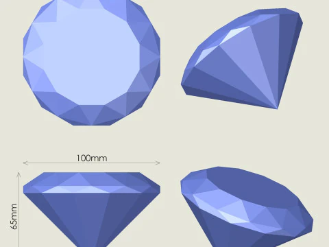 Diamond 3D Print Model