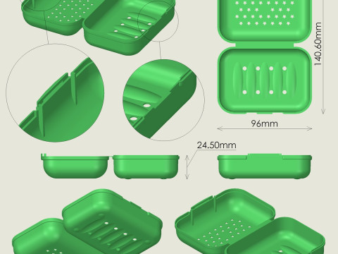 Caixa de sabonete Modelo de Impressão 3D