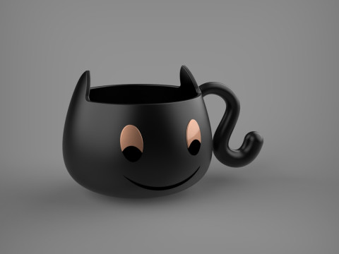 Katzenbecher 3D Druckmodell