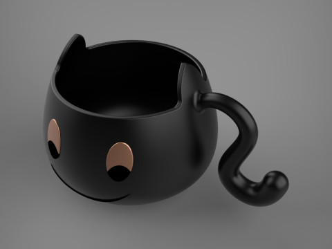 Katzenbecher 3D Druckmodell