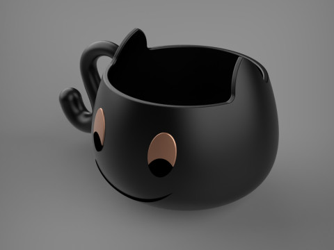 Katzenbecher 3D Druckmodell