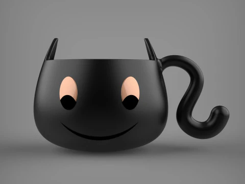 Tazza per gatti Modello di stampa 3D