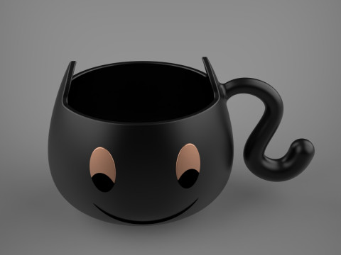 Katzenbecher 3D Druckmodell
