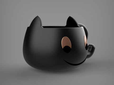 Katzenbecher 3D Druckmodell