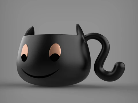 Tazza per gatti Modello di stampa 3D