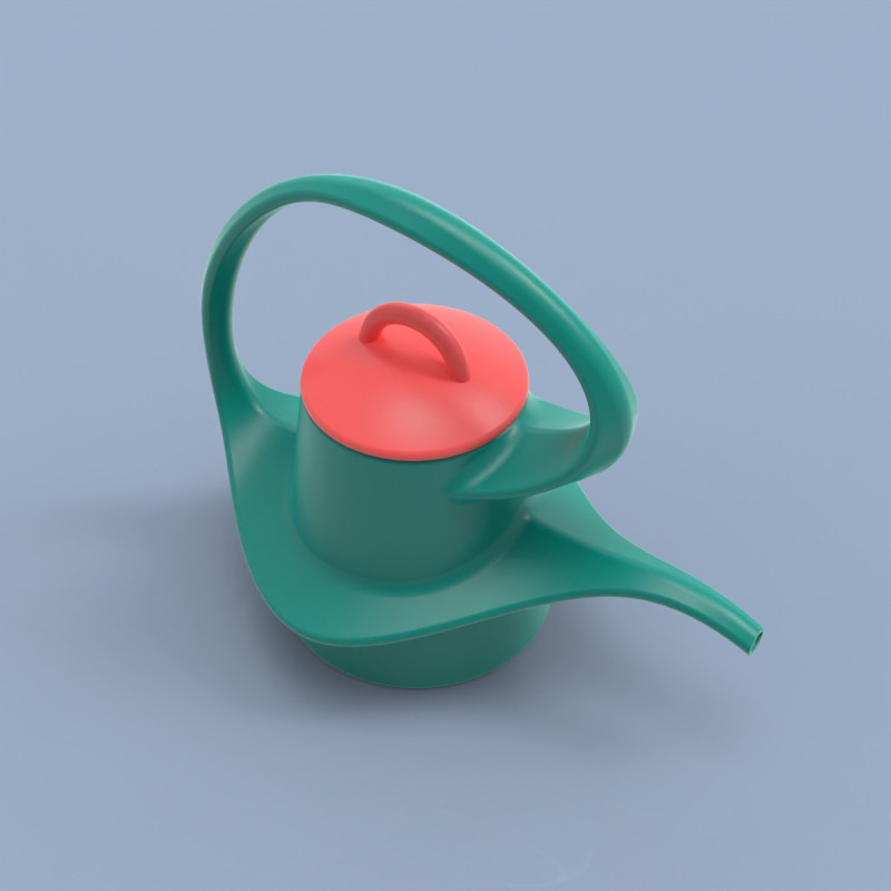 Watering Can 3D Print Model .c4d .max .obj .3ds .fbx .stl .blend 