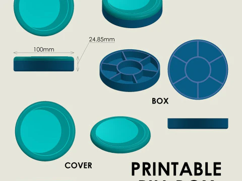 Portapillole Modello di stampa 3D