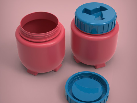 Баночка Бутылка 3D Принт Модель