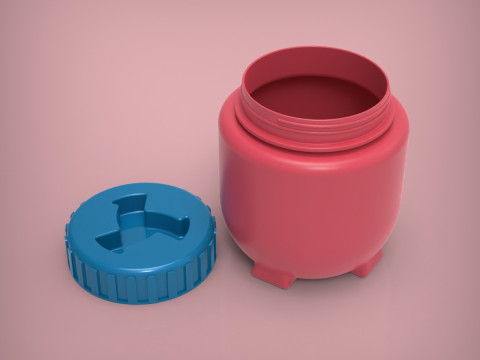 Баночка Бутылка 3D Принт Модель