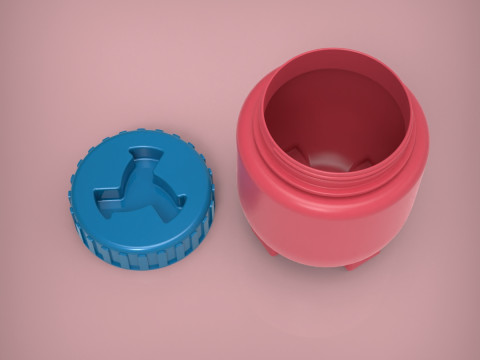 Баночка Бутылка 3D Принт Модель