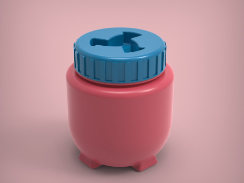 Баночка Бутылка 3D Принт Модель