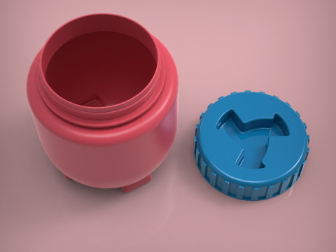 Баночка Бутылка 3D Принт Модель