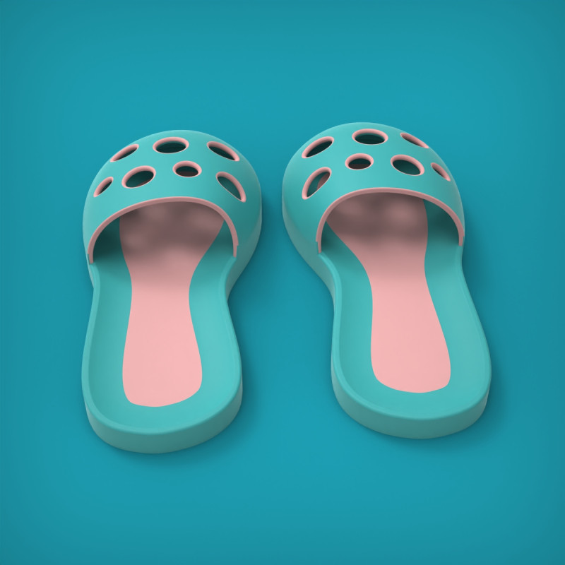 Slippers 3D Print Model .c4d .max .obj .3ds .fbx .stl .blend