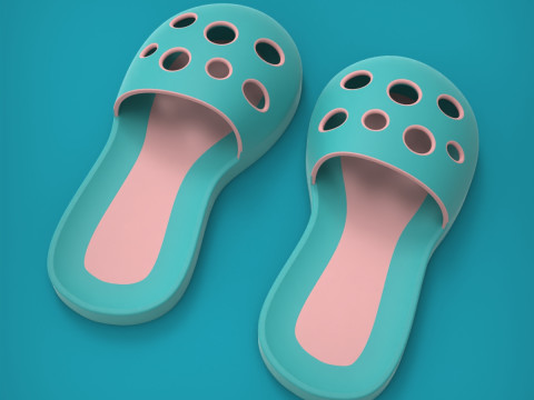 Slippers 3D Print Model