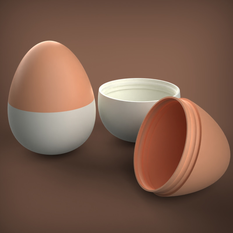 Eivormige container 3D printmodel .c4d .max .obj .3ds .fbx .stl .blend 