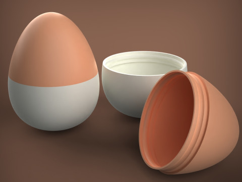 Pojemnik w kształcie jajka Model do druku 3D