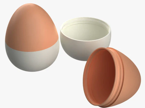 Egg Shaped Container 3D Print Model