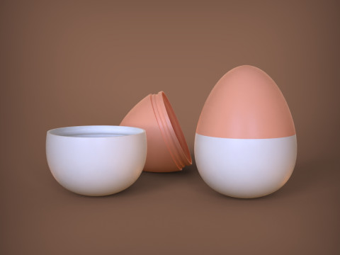 Eivormige container 3D printmodel