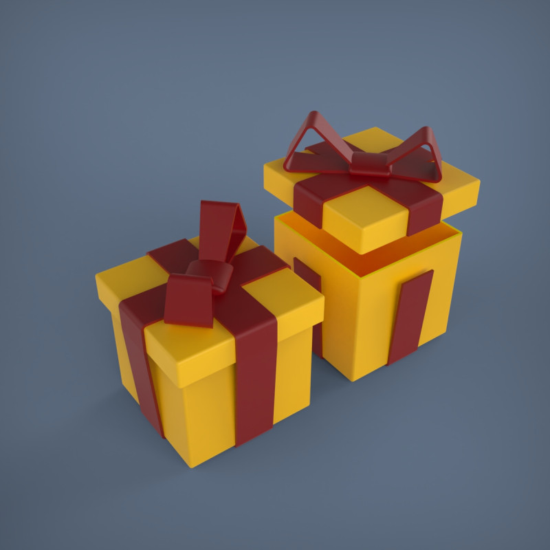 Pudełko upominkowe Model do druku 3D .c4d .max .obj .3ds .fbx .stl .blend 