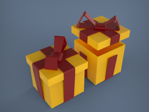 Gift Box 3D Print Model