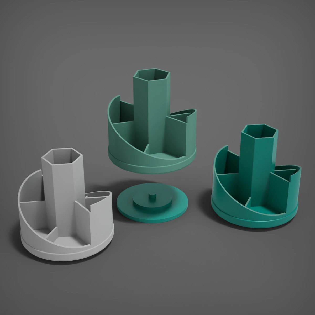 Rotatable Pen Box 3D Print Model .c4d .max .obj .3ds .fbx .stl .blend 
