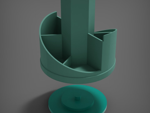 회전식 펜 상자 3D 프린트 모델