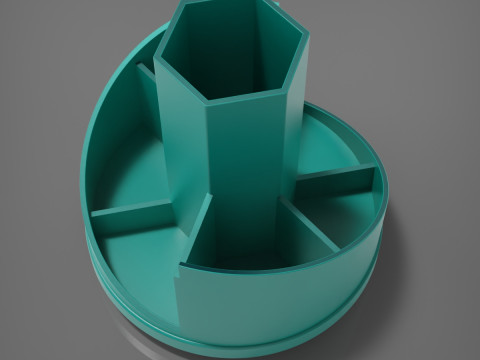 회전식 펜 상자 3D 프린트 모델