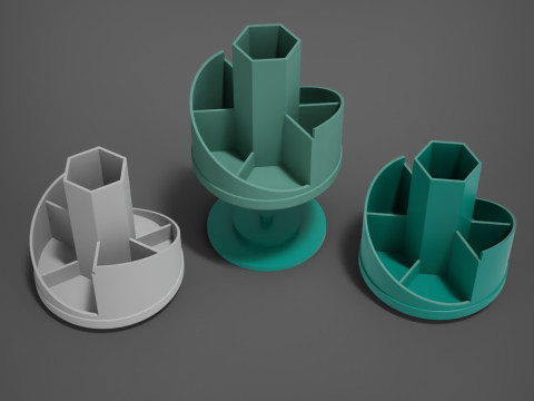 회전식 펜 상자 3D 프린트 모델