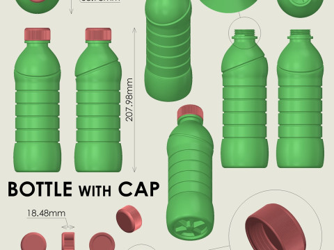 Water Bottle 3D Print Model