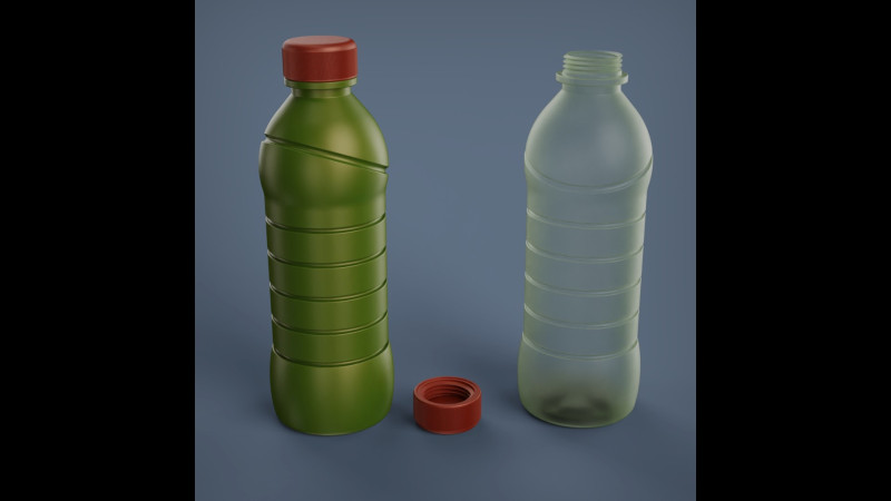Water Bottle 3D Print Model .c4d .max .obj .3ds .fbx .stl .blend