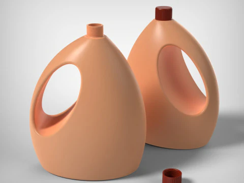 Бутылка с крышкой 3D Принт Модель