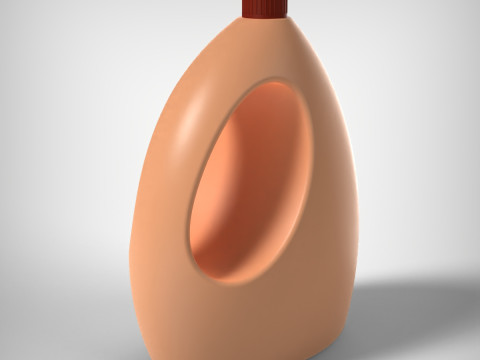 Flasche mit Verschluss 3D Druckmodell