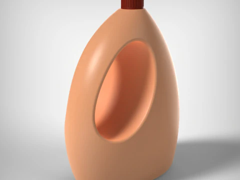 Bottle with Cap 3D Print Model