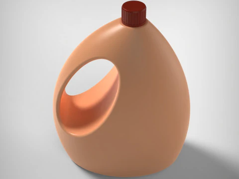 Bottle with Cap 3D Print Model