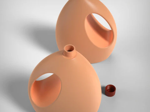 Bottle with Cap 3D Print Model