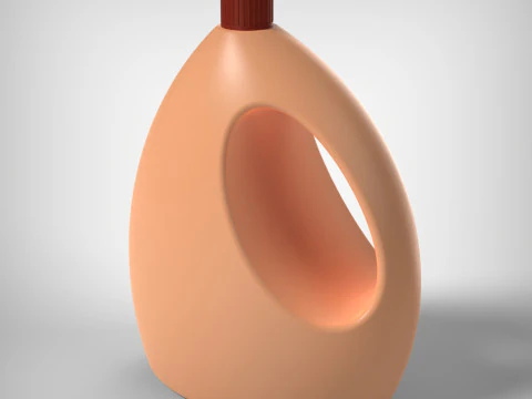 Bottle with Cap 3D Print Model