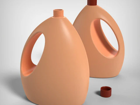 Bottle with Cap 3D Print Model