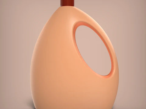 Bottle with Cap 3D Print Model