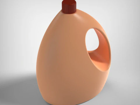 Bottle with Cap 3D Print Model