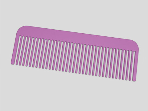 Hair Comb 3D Print Model