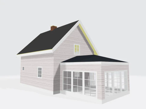 Small House 3D Print Model