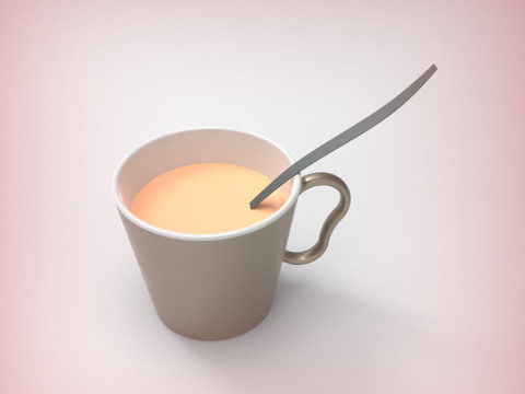 Cup with Spoon 3D Print Model