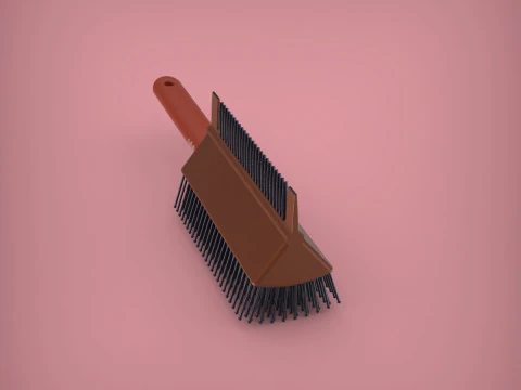 2 in 1 Hair Brush 3D Print Model