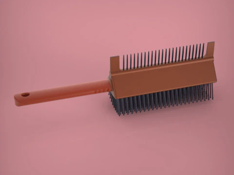 2 in 1 Hair Brush 3D Print Model