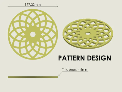 Motivo decorativo Modello di stampa 3D