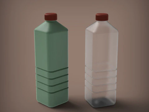 Garrafa com tampa Modelo de Impressão 3D