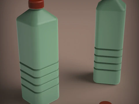 Garrafa com tampa Modelo de Impressão 3D