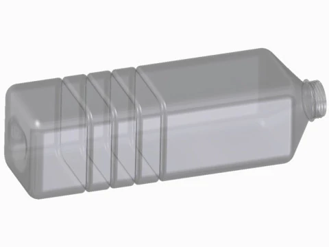 Garrafa com tampa Modelo de Impressão 3D