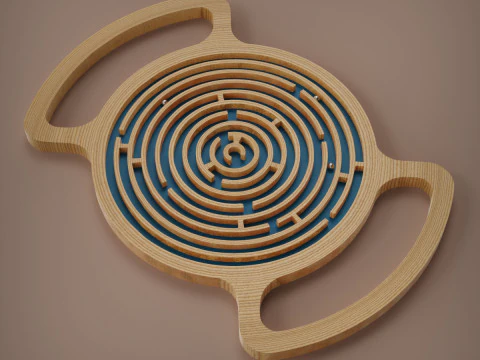 공 미로 3D 프린트 모델